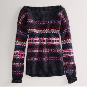 American Eagle Fair Isle Holiday Sweater